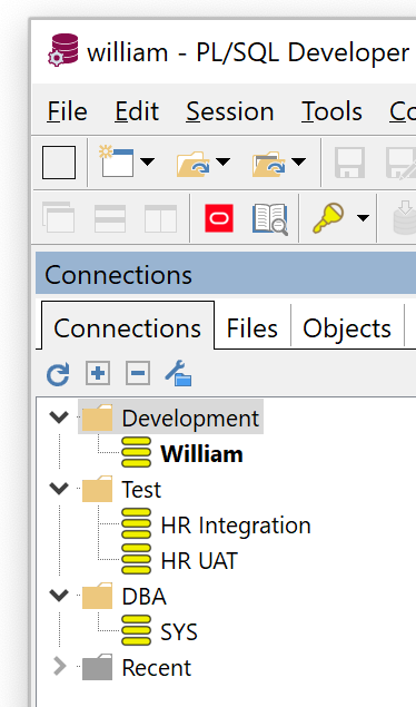 oracle sql developer schema browser